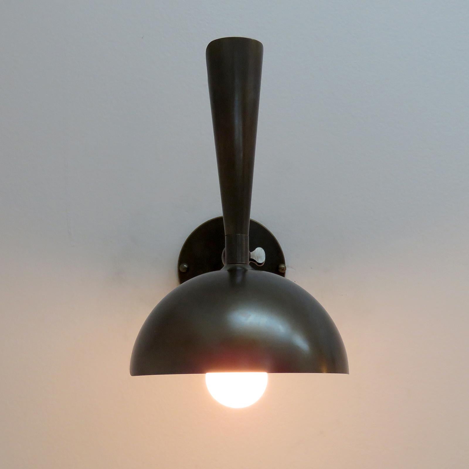 Italian Double Cone Wall Lights For Sale 3