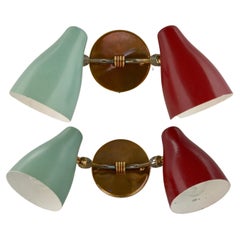 Vintage Italian Double Shade Sconces