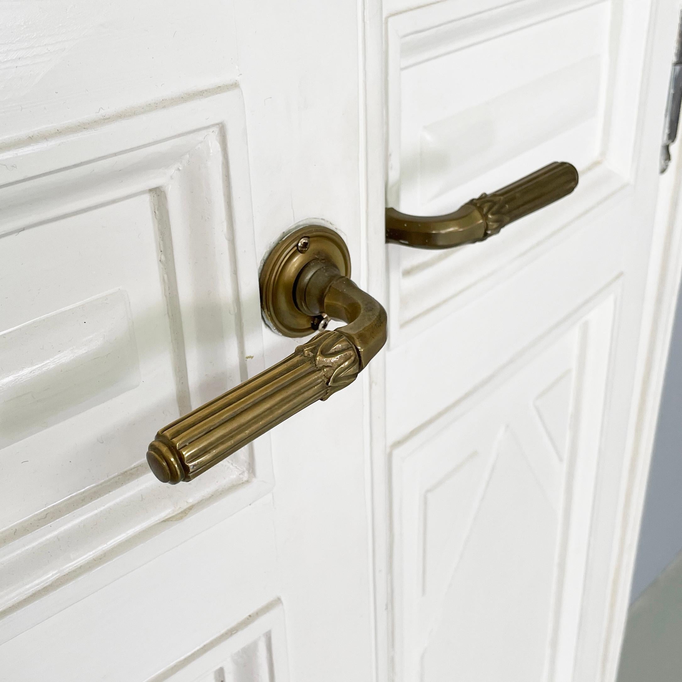 Puerta italiana de doble batiente totalmente de madera blanca, principios de 1900 en venta 5