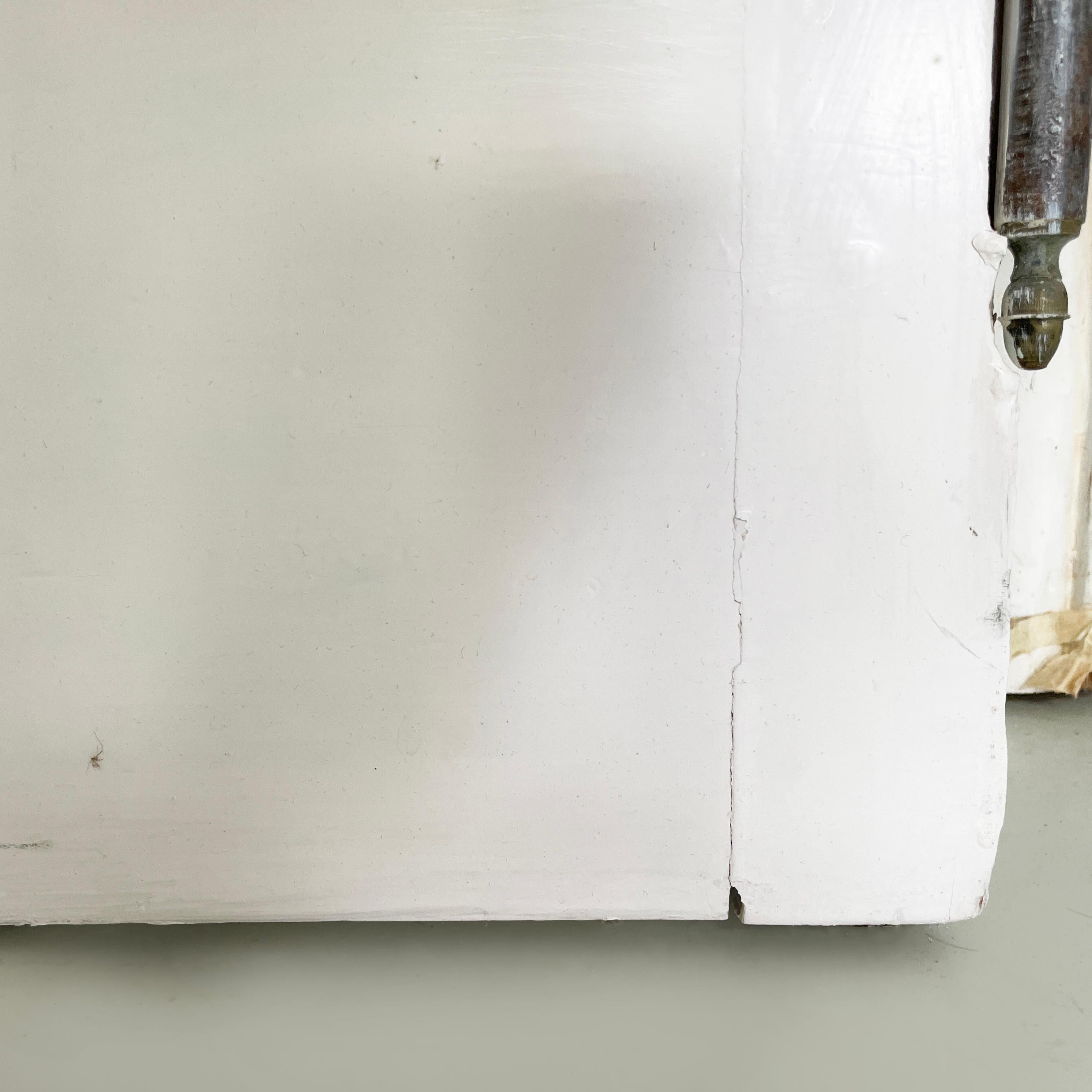 Puerta italiana de doble batiente totalmente de madera blanca, principios de 1900 en venta 10