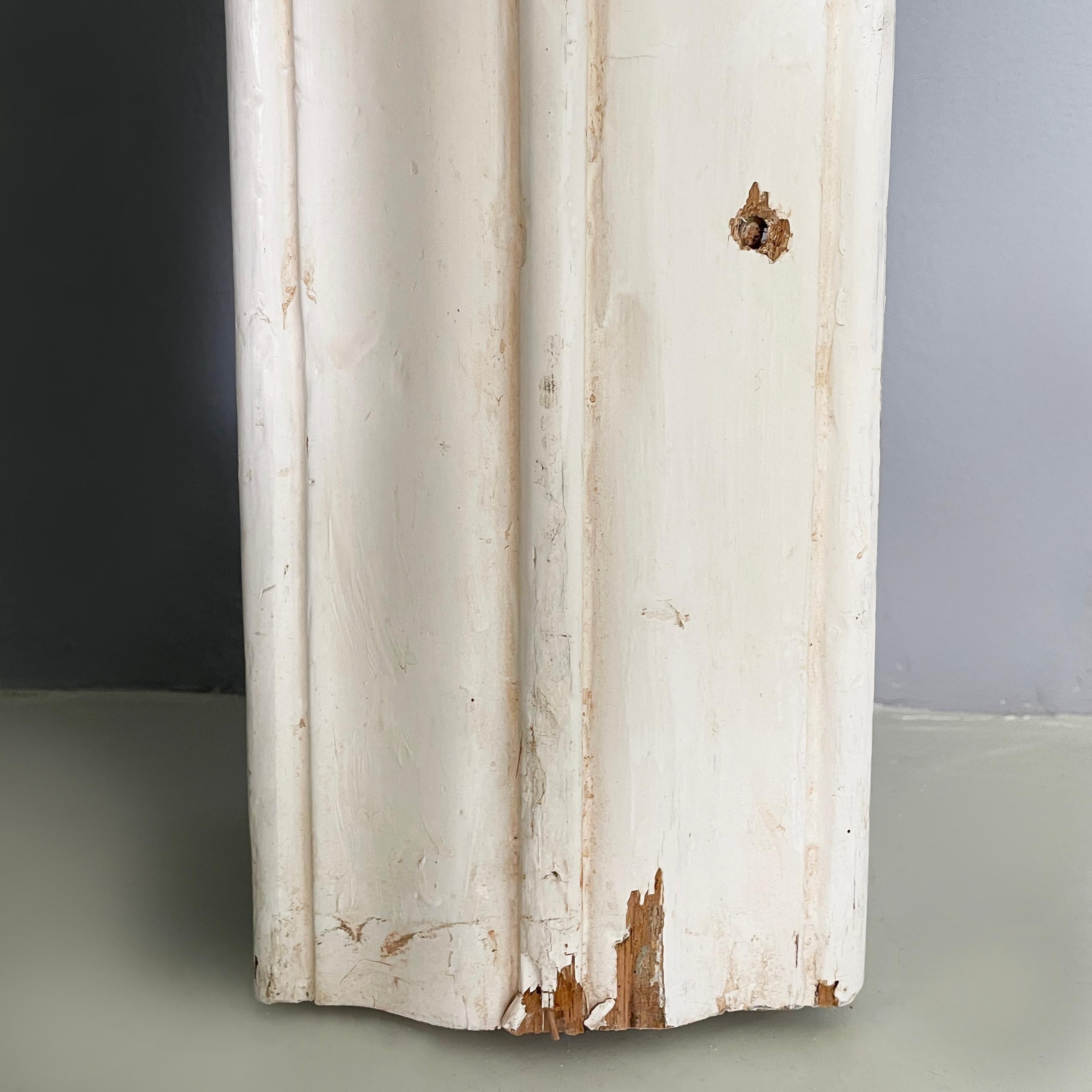 Puerta italiana de doble batiente totalmente de madera blanca, principios de 1900 en venta 12