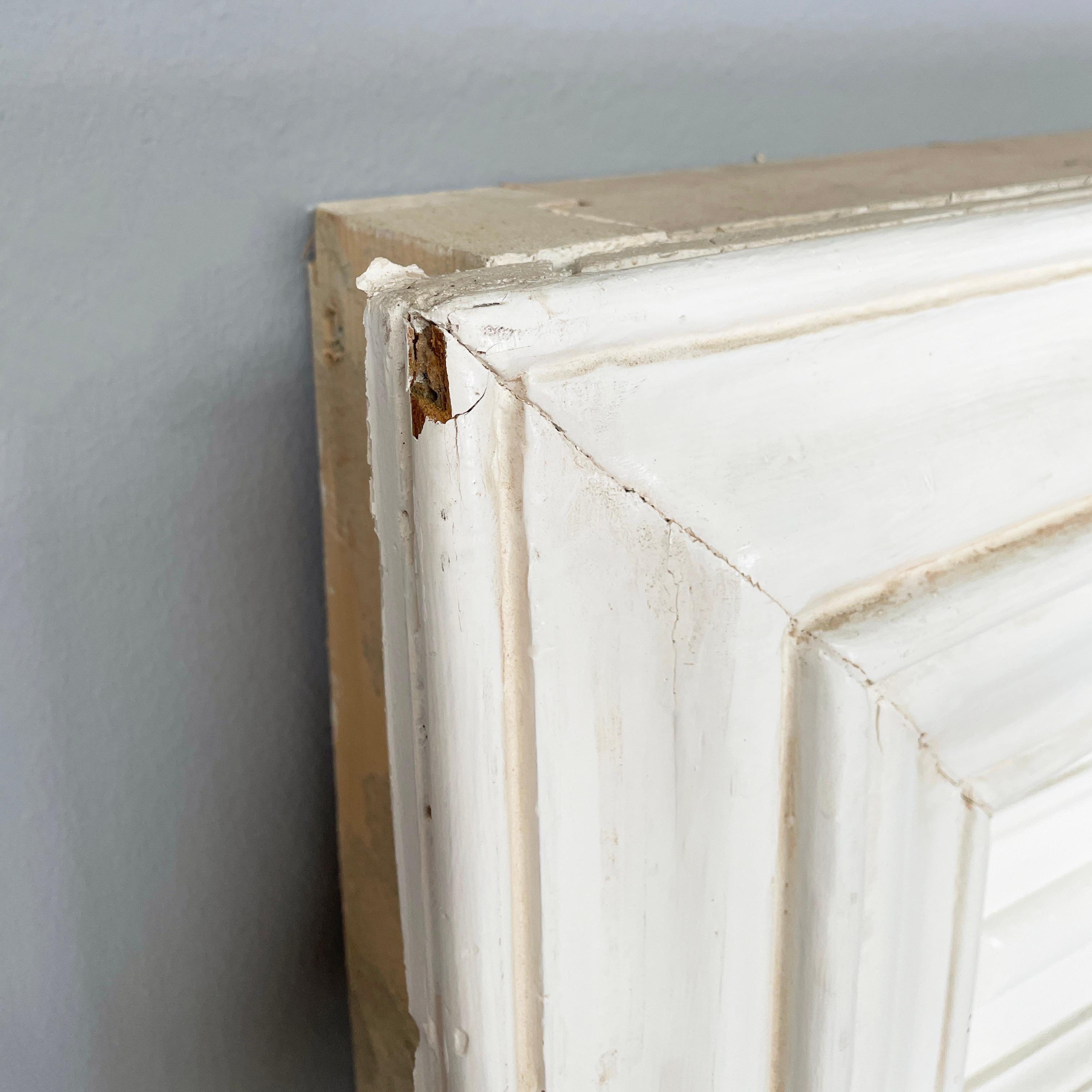 Puerta italiana de doble batiente totalmente de madera blanca, principios de 1900 siglo XX en venta