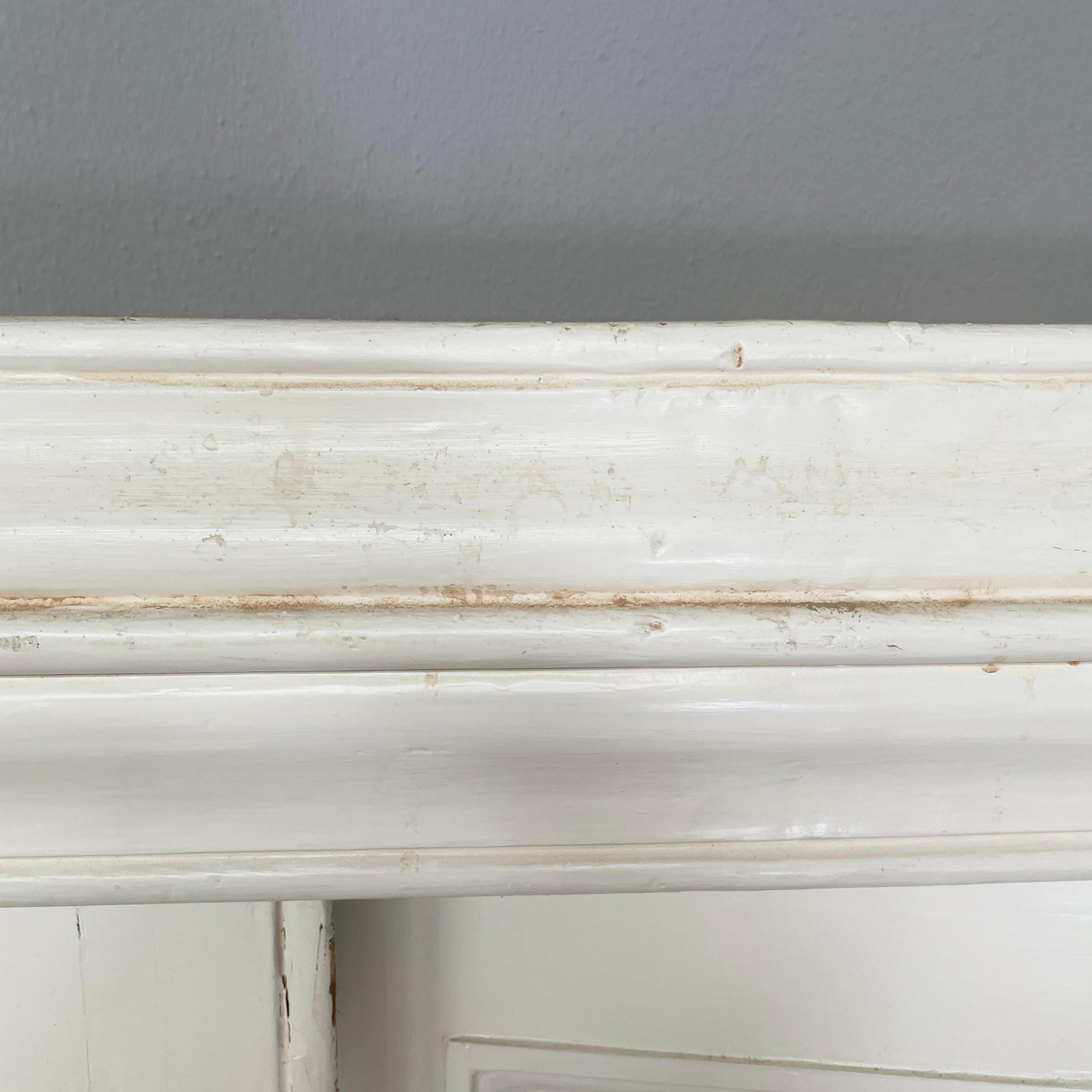 Puerta italiana de doble batiente totalmente de madera blanca, principios de 1900 en venta 1