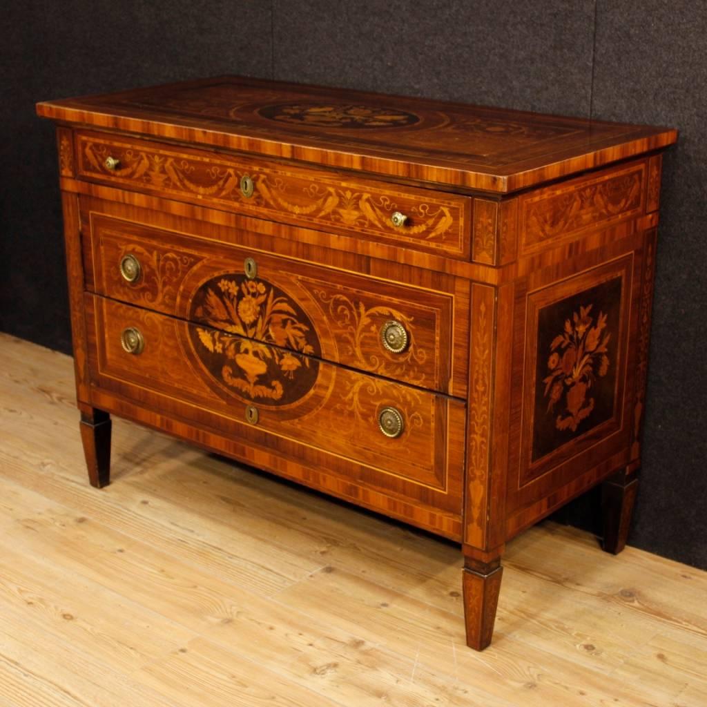 Italian Dresser in Inlaid Wood in Louis XVI Style from 20th Century 7