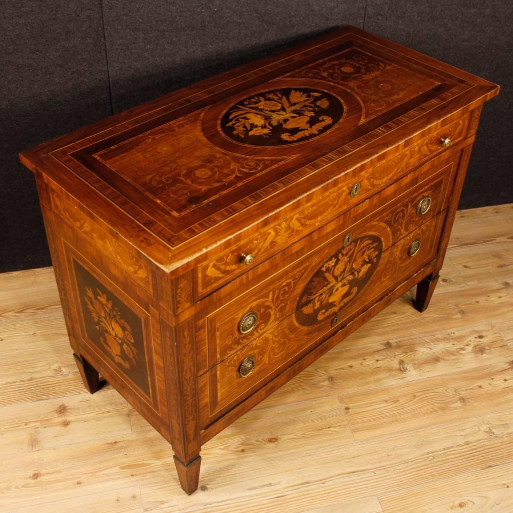 Italian Dresser in Inlaid Wood in Louis XVI Style from 20th Century 3