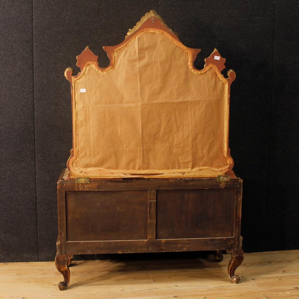 Italian Dresser with Mirror in Lacquered and Gilt Wood from 20th Century 7