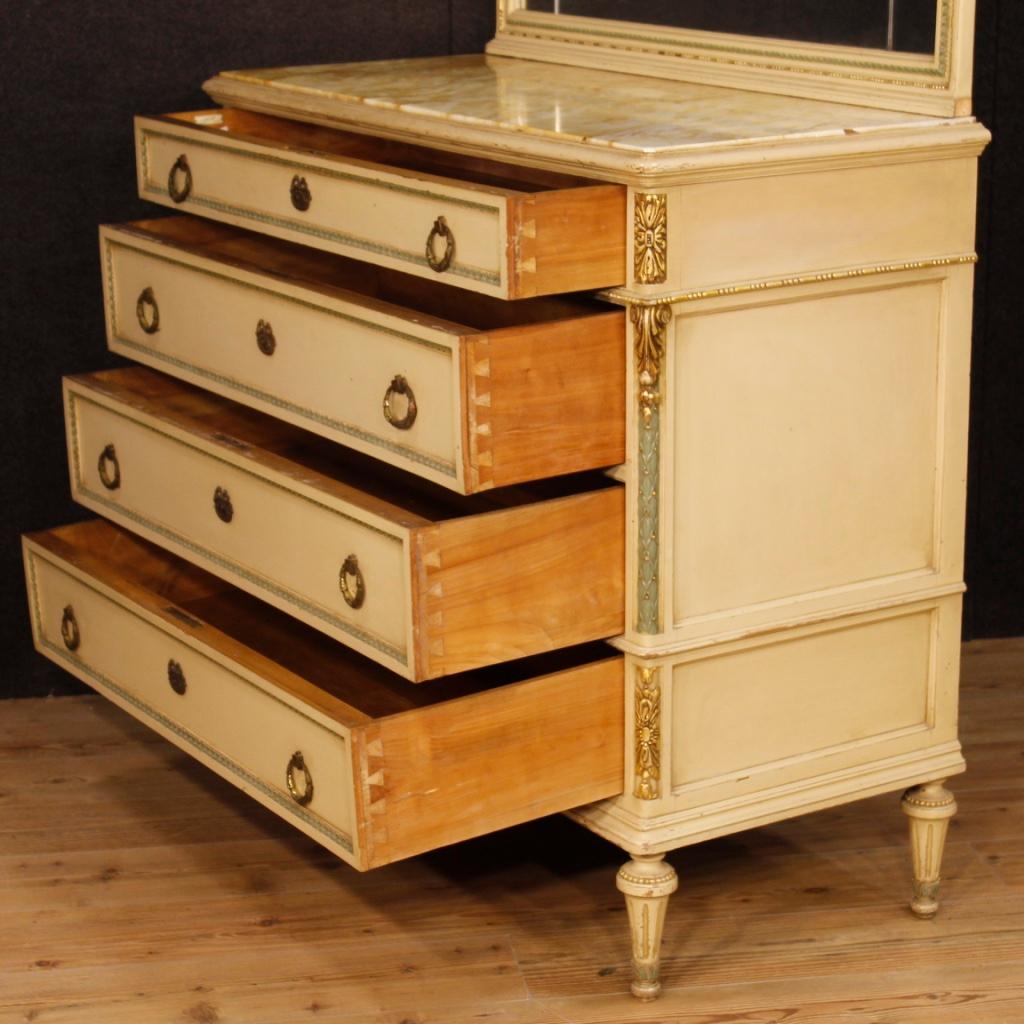  Italian Dresser with Mirror in Louis XVI Style in Lacquered Wood 6