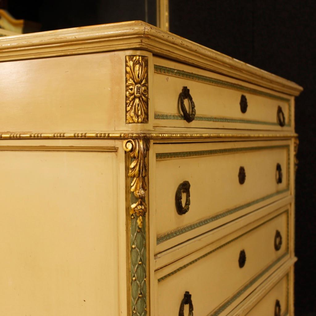  Italian Dresser with Mirror in Louis XVI Style in Lacquered Wood 2