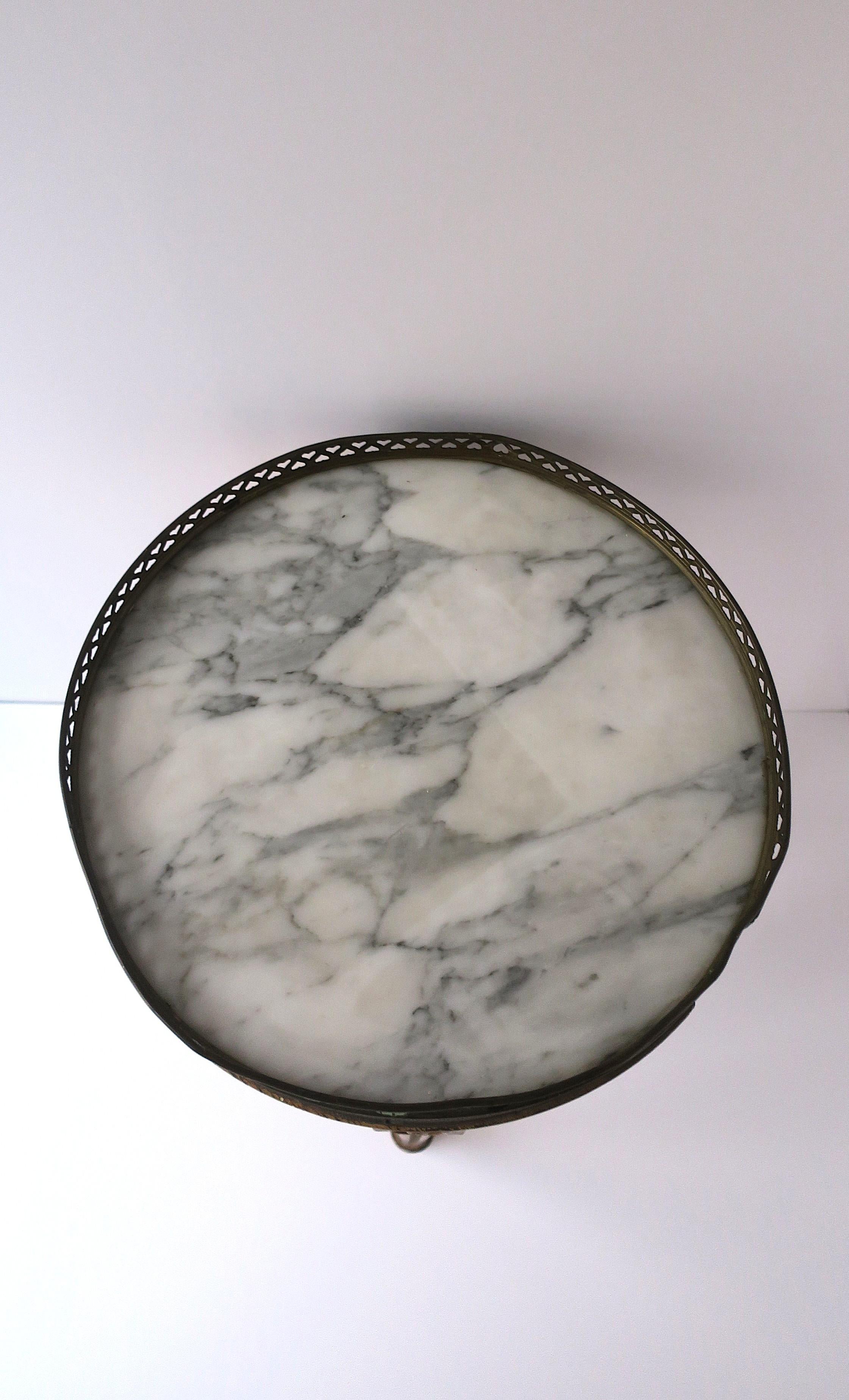 Italian Drinks Table Marble Top Neoclassical Style For Sale 5