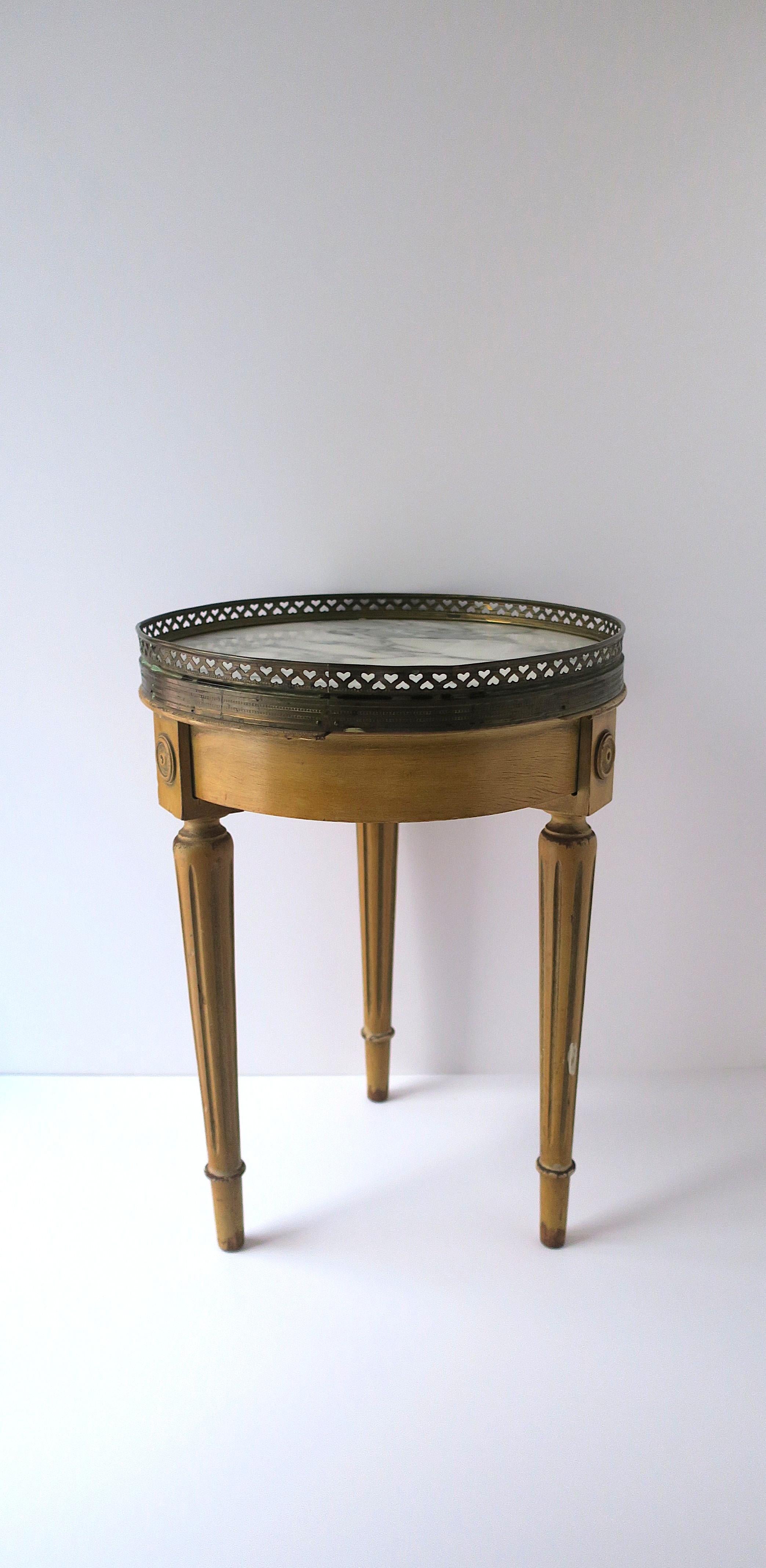 20th Century Italian Drinks Table Marble Top Neoclassical Style For Sale