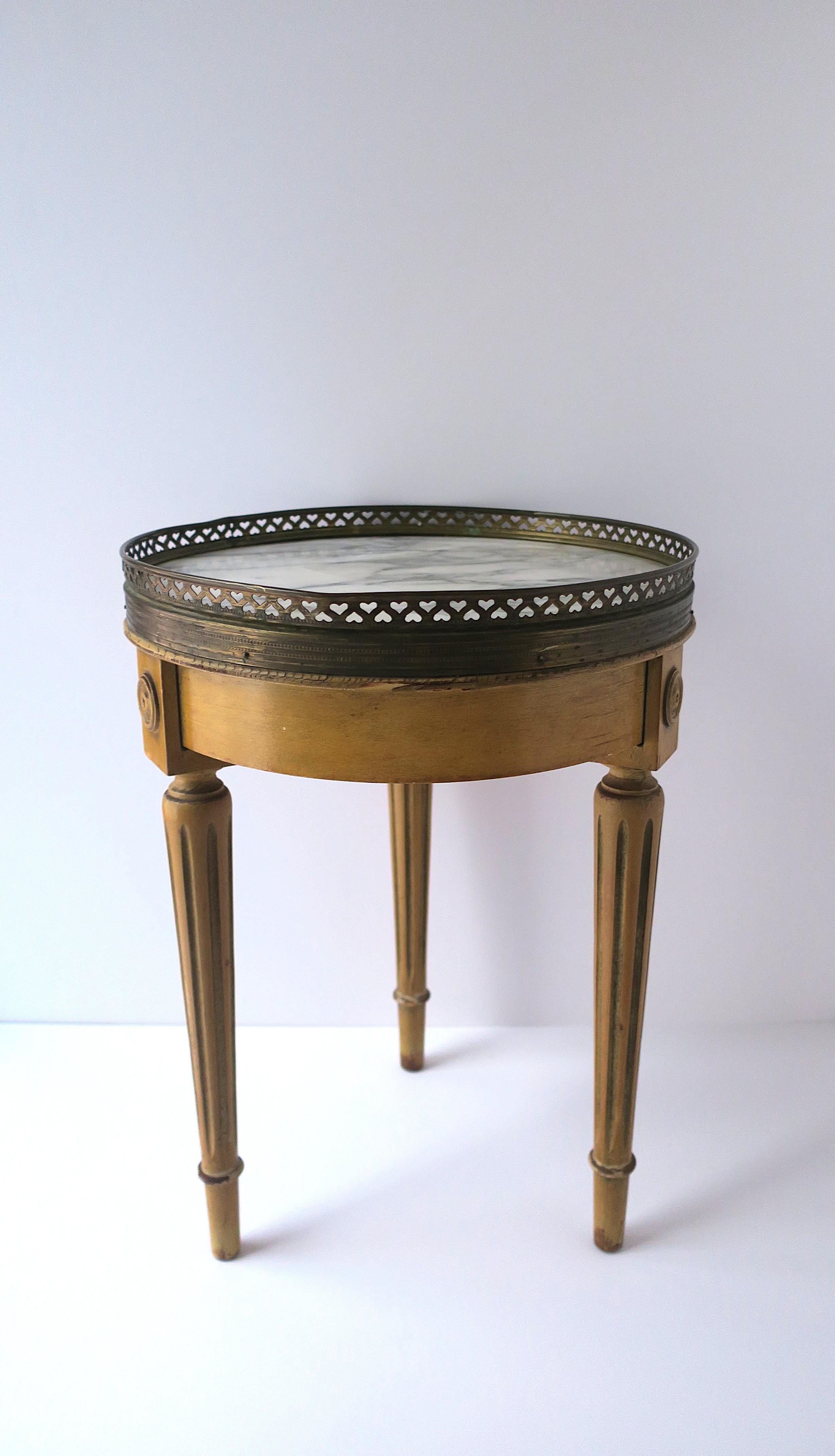 Italian Drinks Table Marble Top Neoclassical Style For Sale 1
