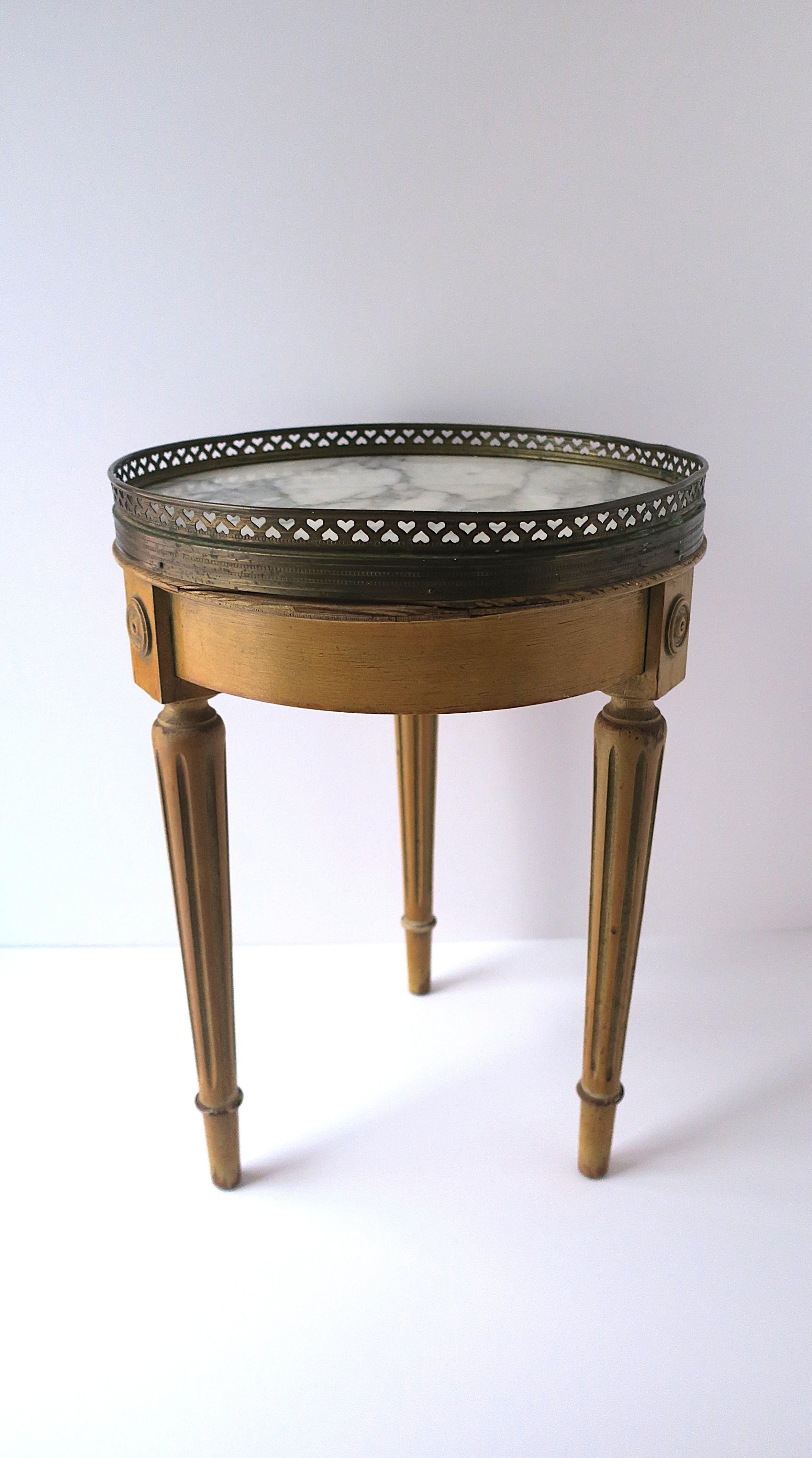 Italian Drinks Table Marble Top Neoclassical Style For Sale 2