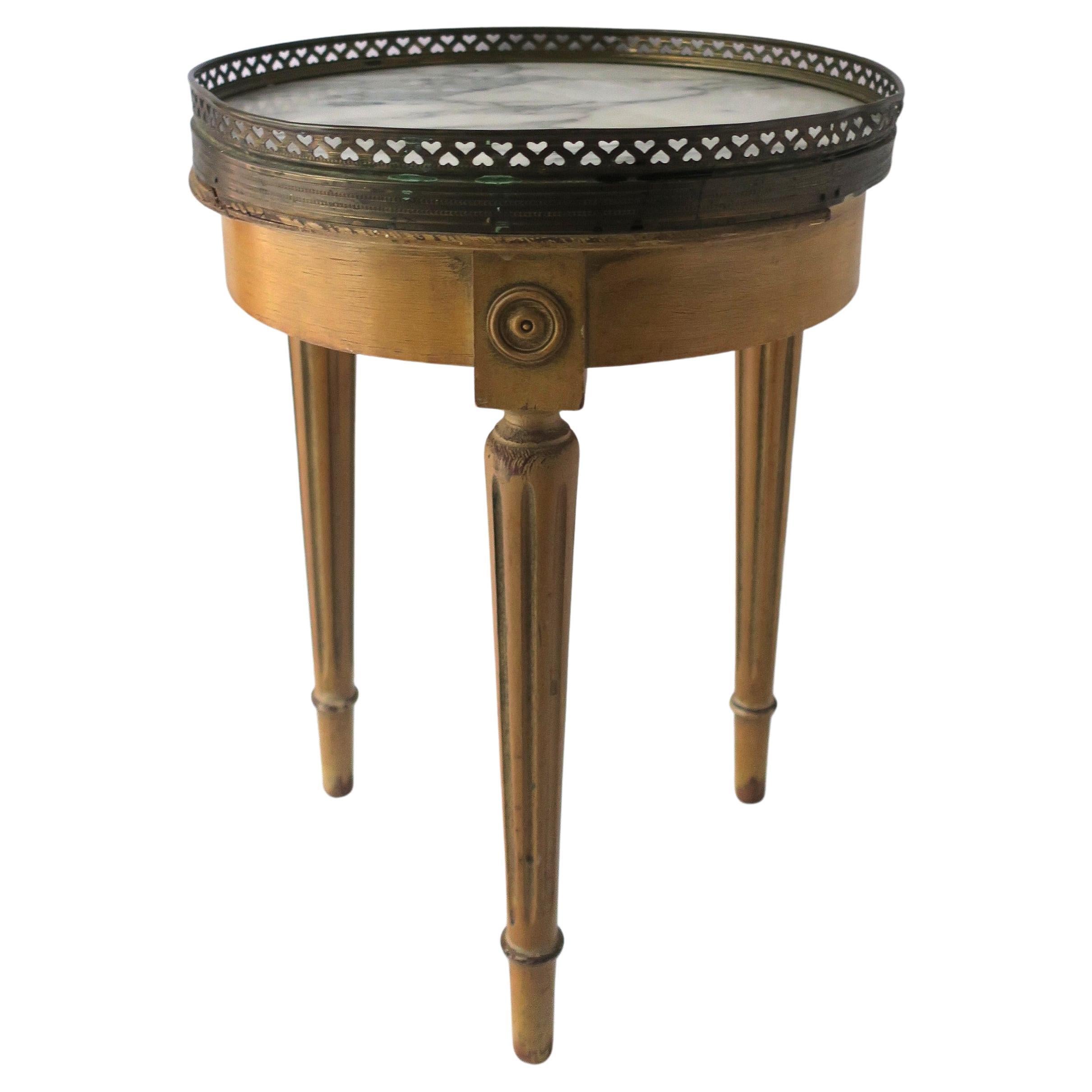 Italian Drinks Table Marble Top Neoclassical Style For Sale