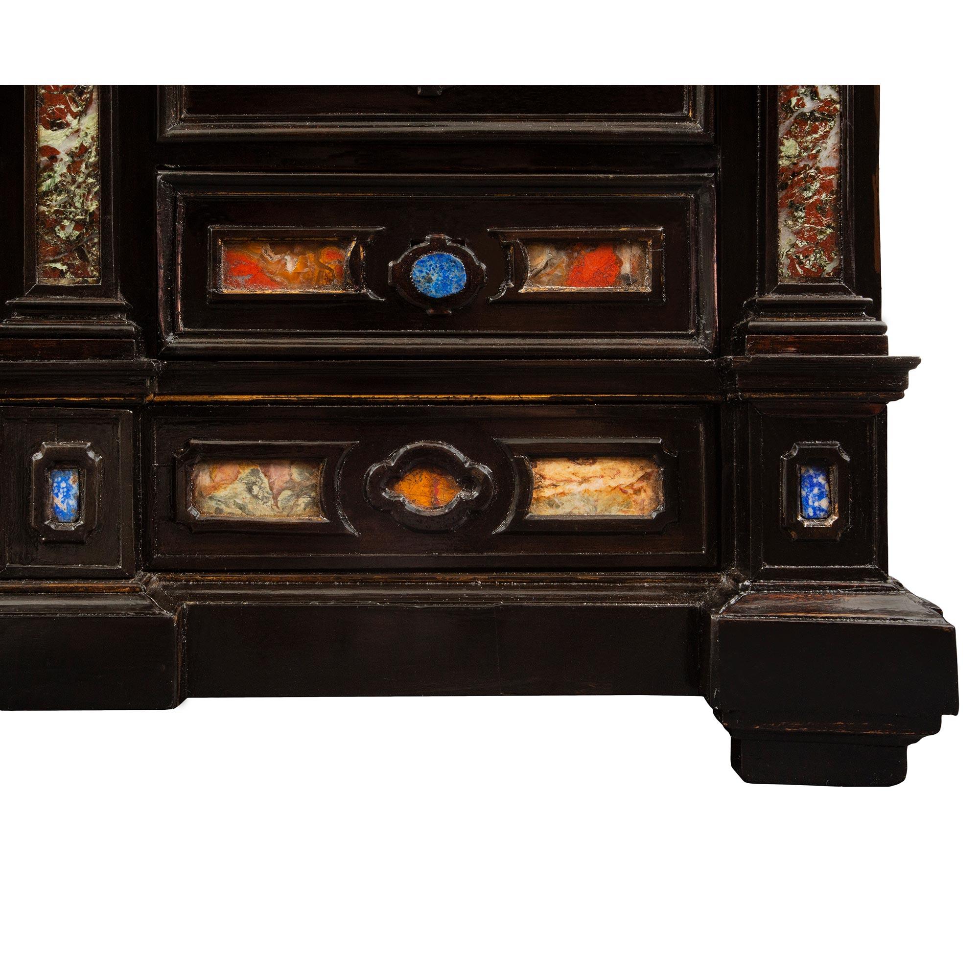 Italian Early 18th Century Baroque Period Inlaid Specimen Cabinet For Sale 2