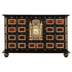 Italian Early 18th Century Baroque Period Ten-Drawer, One Door Specimen Cabinet