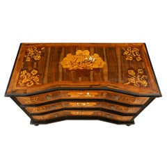 Italian Early 18th Century Inlaid Commode from the Lombardi Region
