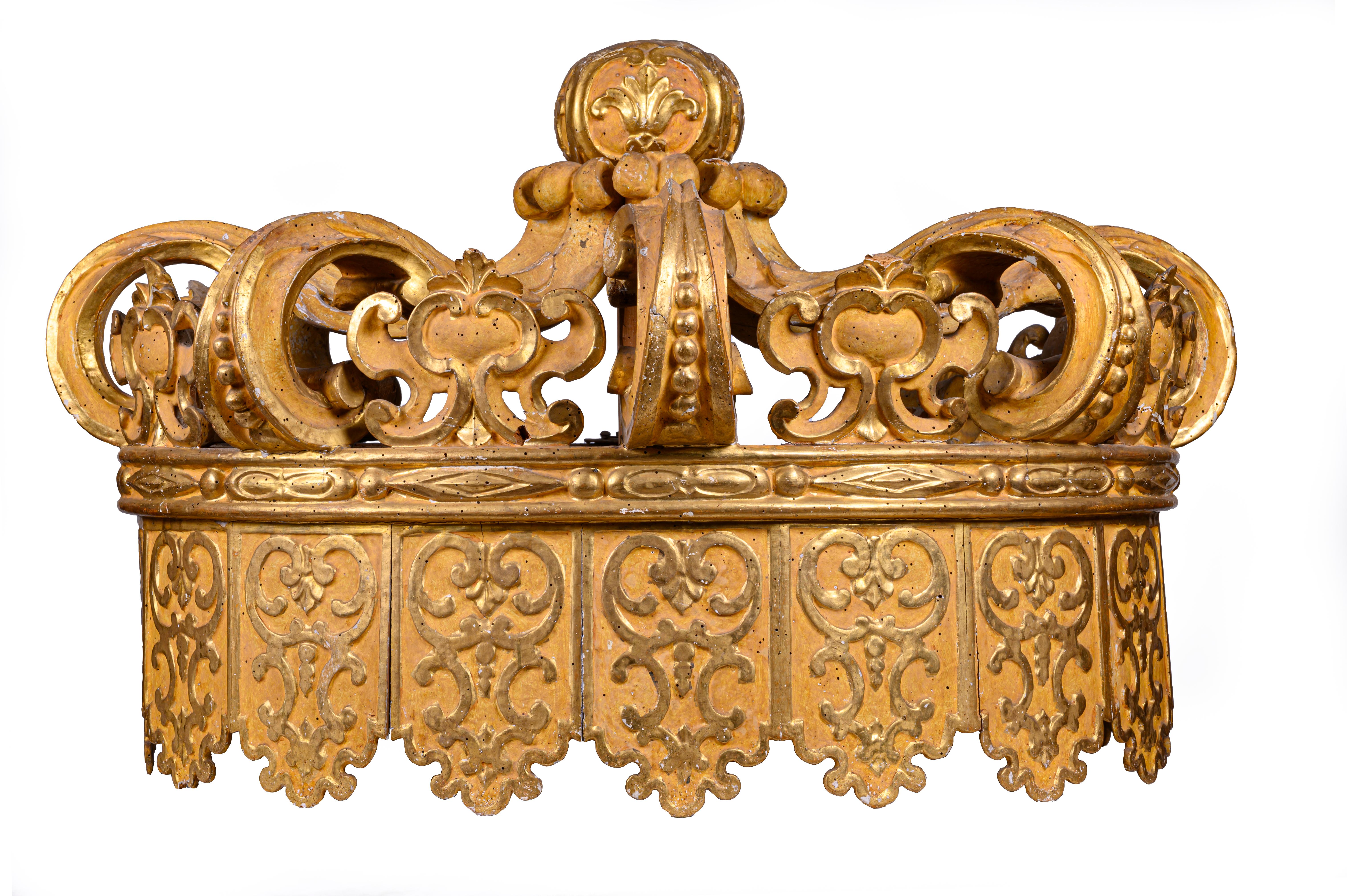 antique bed crown