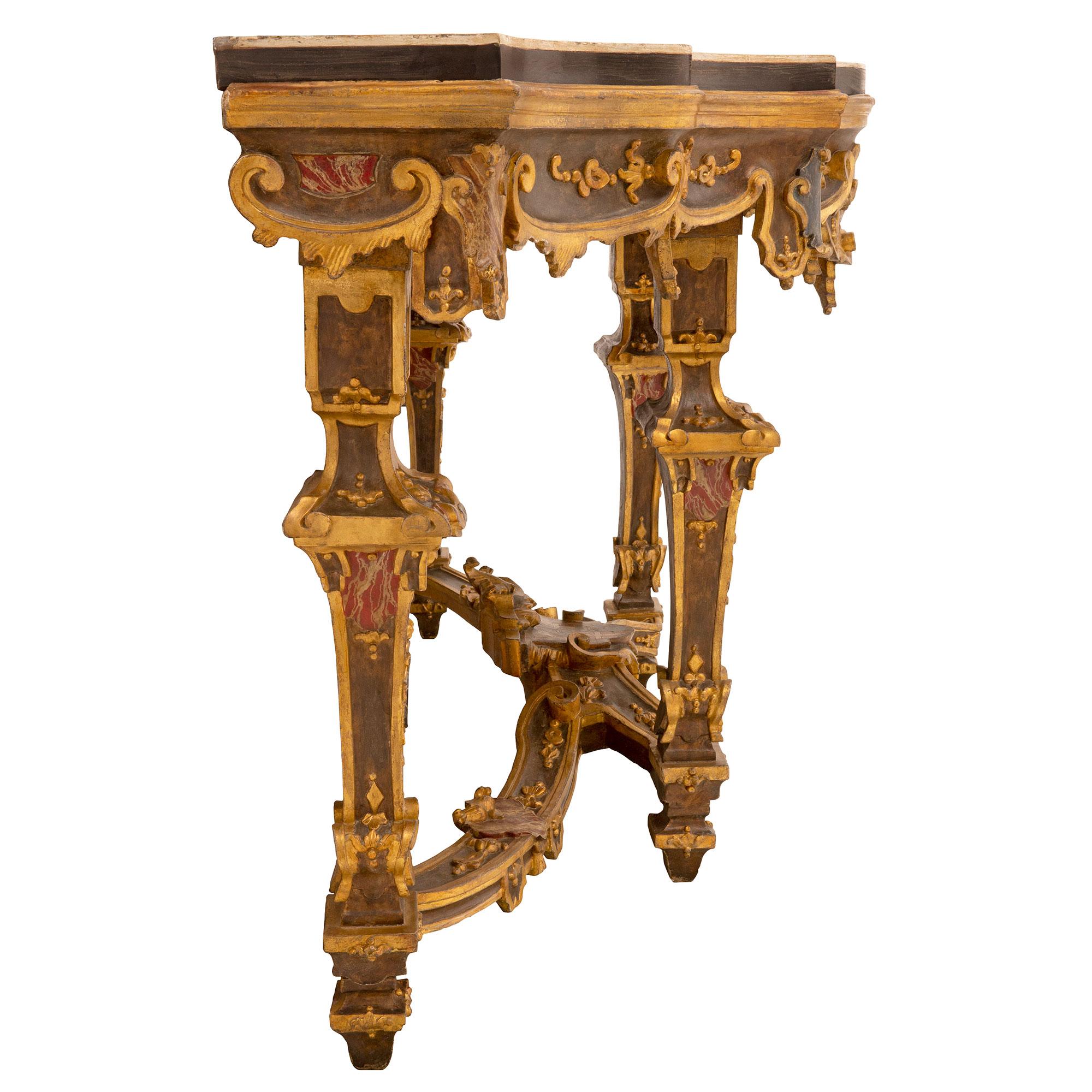 Italian Early 18th Century Louis XIV Period Console In Good Condition For Sale In West Palm Beach, FL