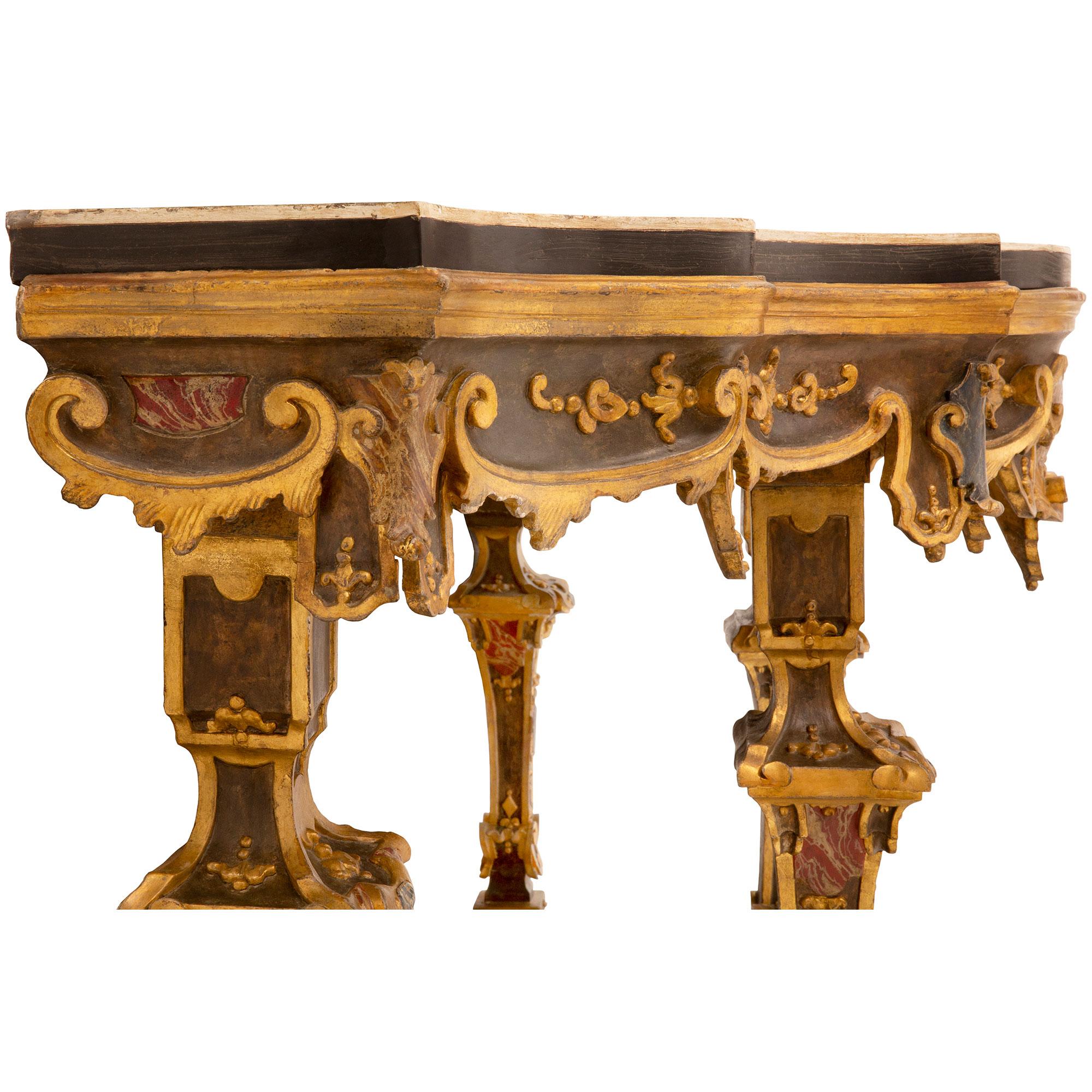 18th Century and Earlier Italian Early 18th Century Louis XIV Period Console For Sale