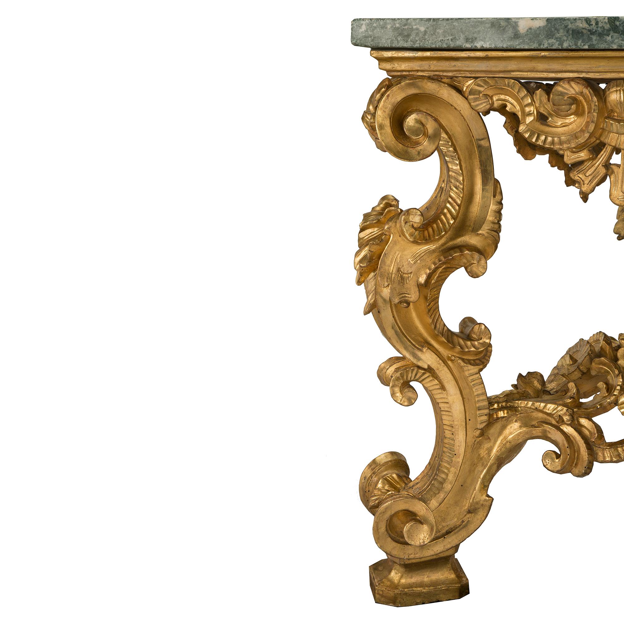 Console italienne autoportante d'époque Louis XIV du début du XVIIIe siècle en vente 2
