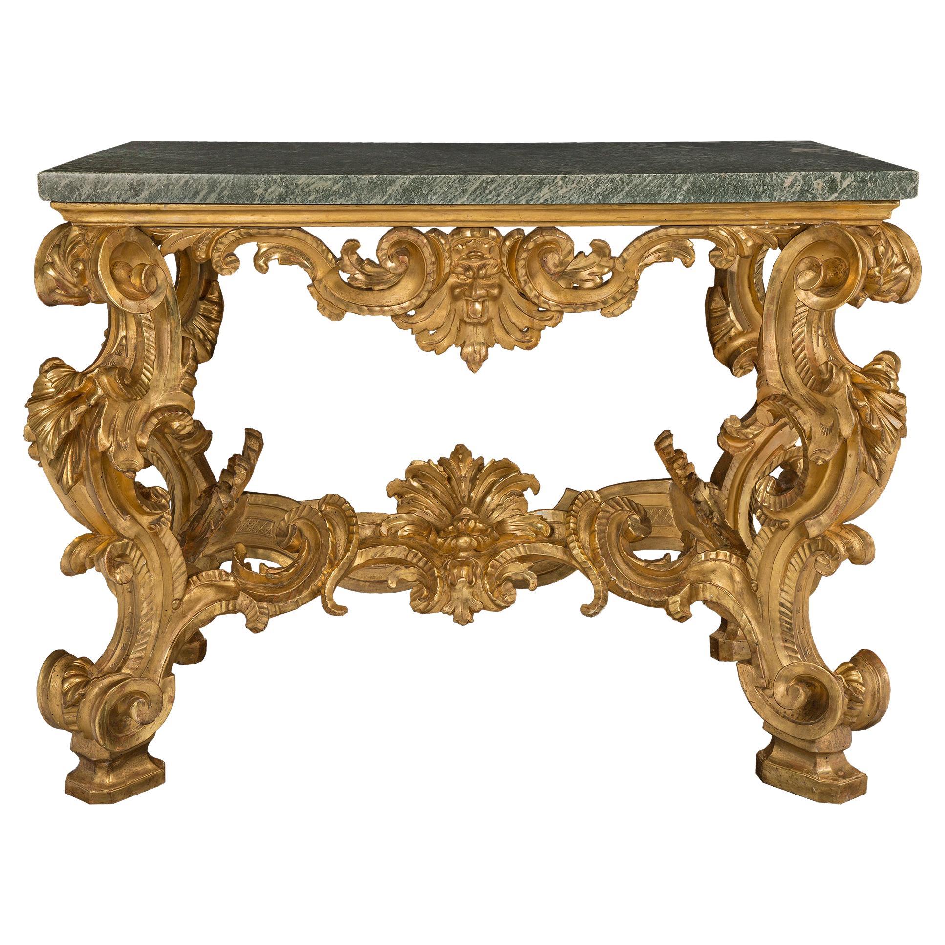 Console italienne autoportante d'époque Louis XIV du début du XVIIIe siècle en vente