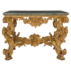 Console italienne autoportante d'époque Louis XIV du début du XVIIIe siècle