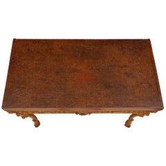 Consolle in legno dorato e finto marmo del primo Settecento italiano, periodo Luigi XIV
