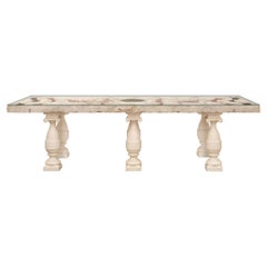 Table à café italienne en marbre d'époque Louis XIV du début du XVIIIe siècle