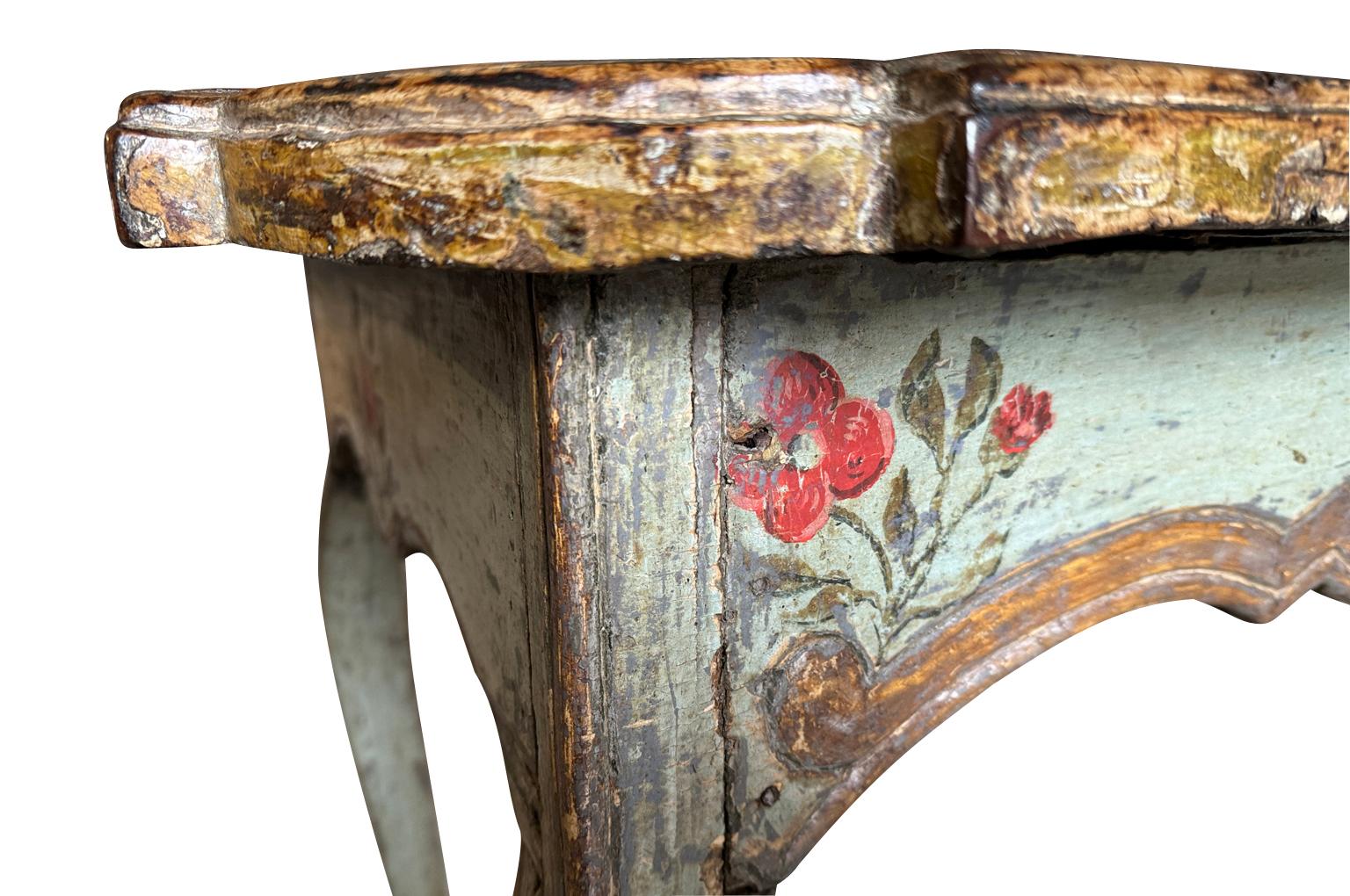 Italian Early 18th Century Louis XV Style Console Table For Sale 3