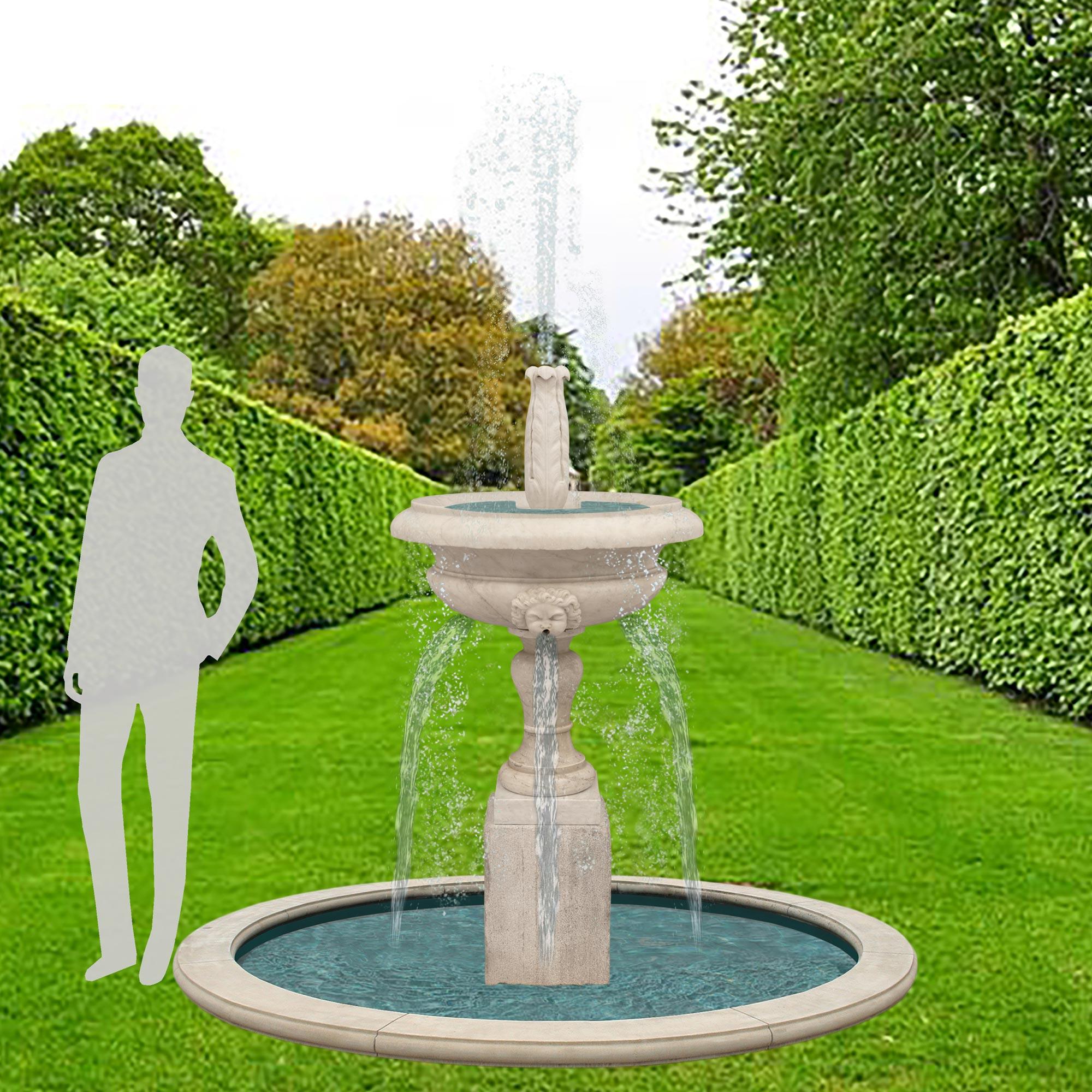 Fontaine italienne du début du 18e siècle en marbre blanc de Carrare et A Stone en vente 4