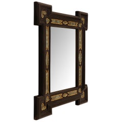 Italian, Early 19th Century Baroque St. Fruitwood and Verre Églomisé Mirror