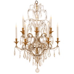 Italian Early 19th Century Crystal Chandelier from the Torino Region