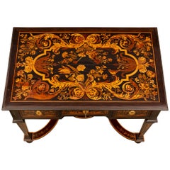 Italian Early 19th Century Ebonized Fruitwood, Exotic Wood, and Ormolu Desk