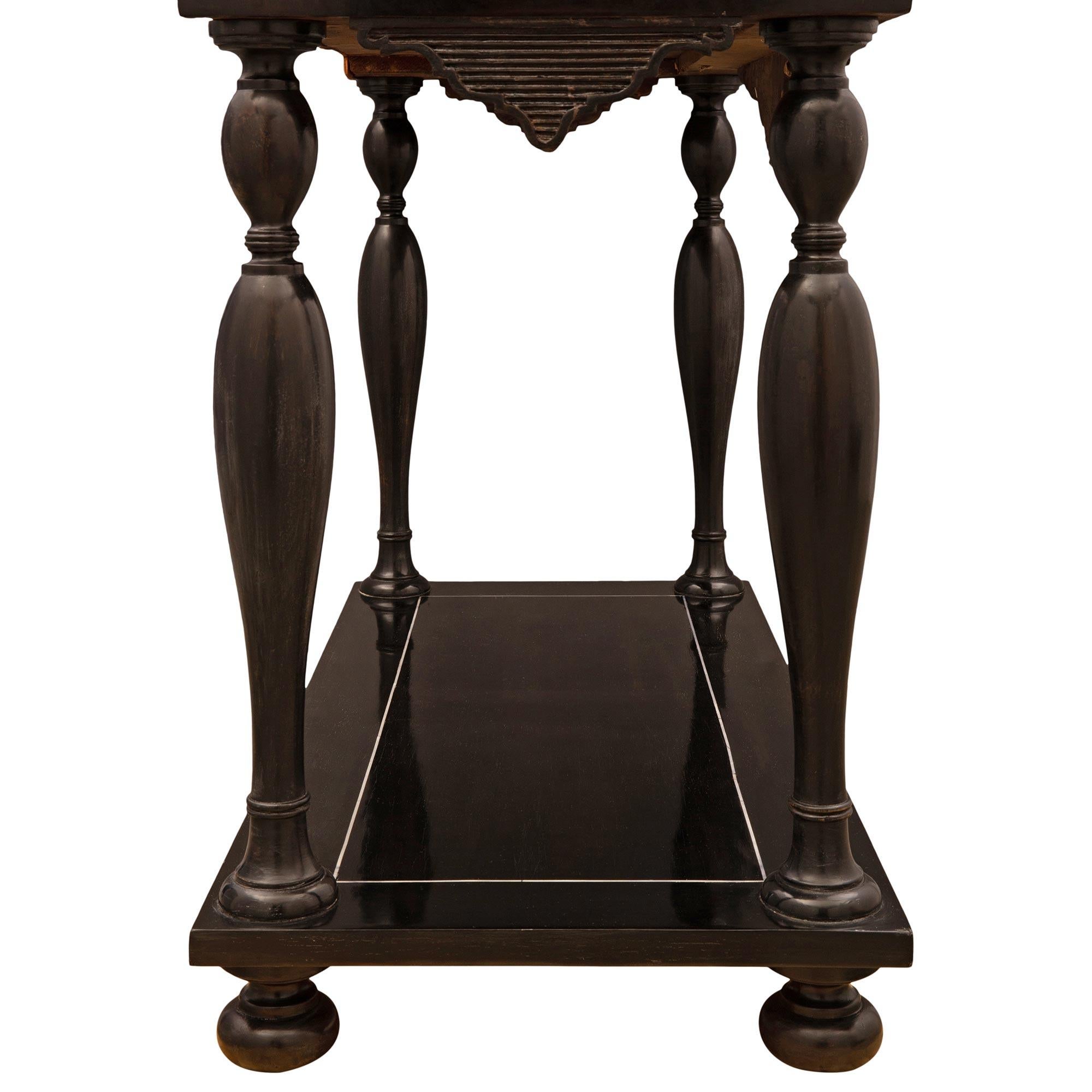 Italian Early 19th Century Ebony, Tortoiseshell and Bone Specimen Cabinet For Sale 8