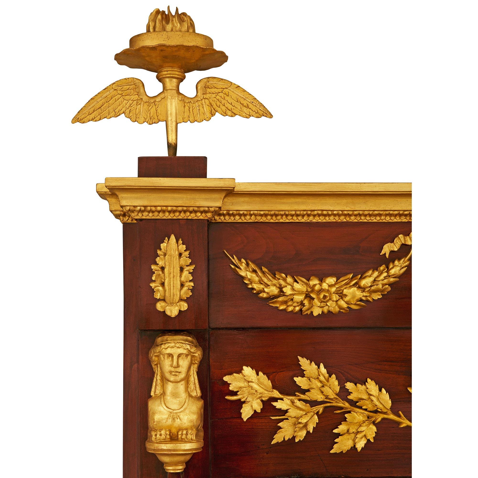 Italienische Empire Konsole und Spiegel aus Mahagoni und Giltwood aus dem frühen 19. im Angebot 1