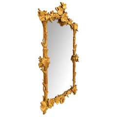 Italian Early 19th Century Giltwood Mirror with Original Mirror Plate