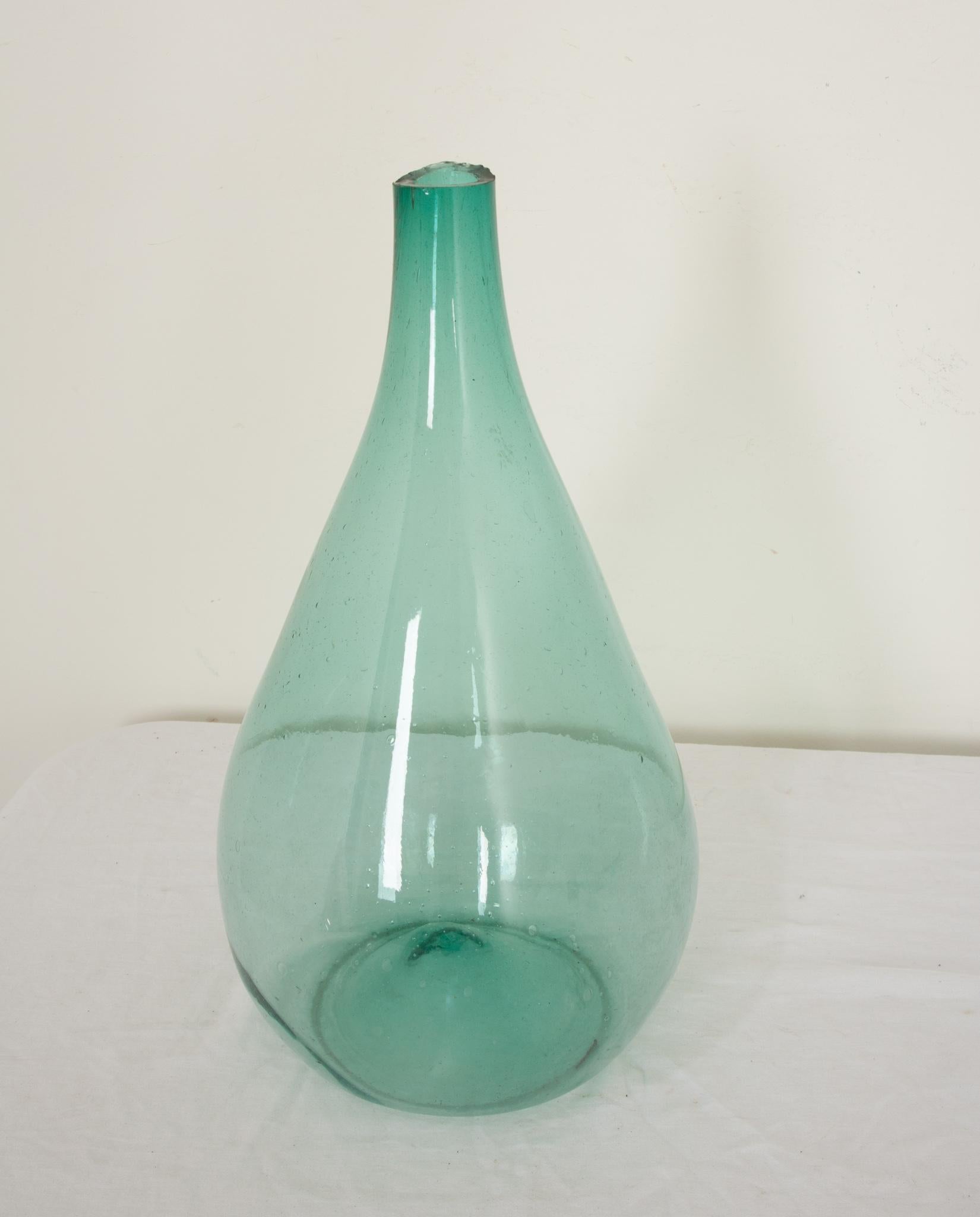 Other Italian Early 19th Century Hand Blown Glass Damigiana For Sale