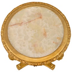 Italian Early 19th Century Louis XV St. Giltwood And Onyx Side Table