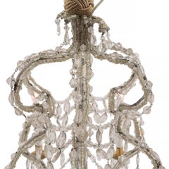 Italian Early 19th Century Louis XV Style Iron, Gilt and Crystal Chandelier