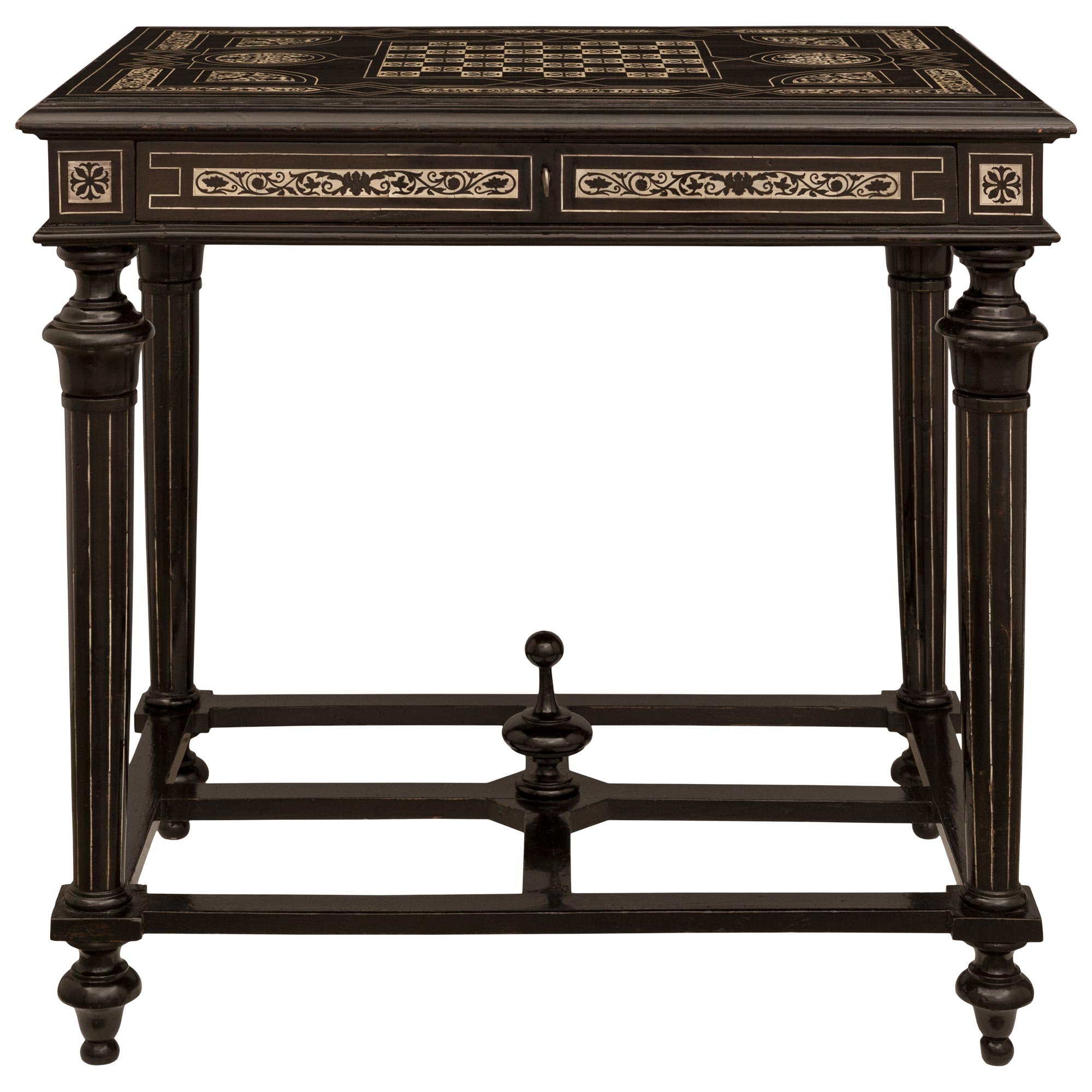 Italian Early 19th Century Louis XVI St. Ebony Table For Sale