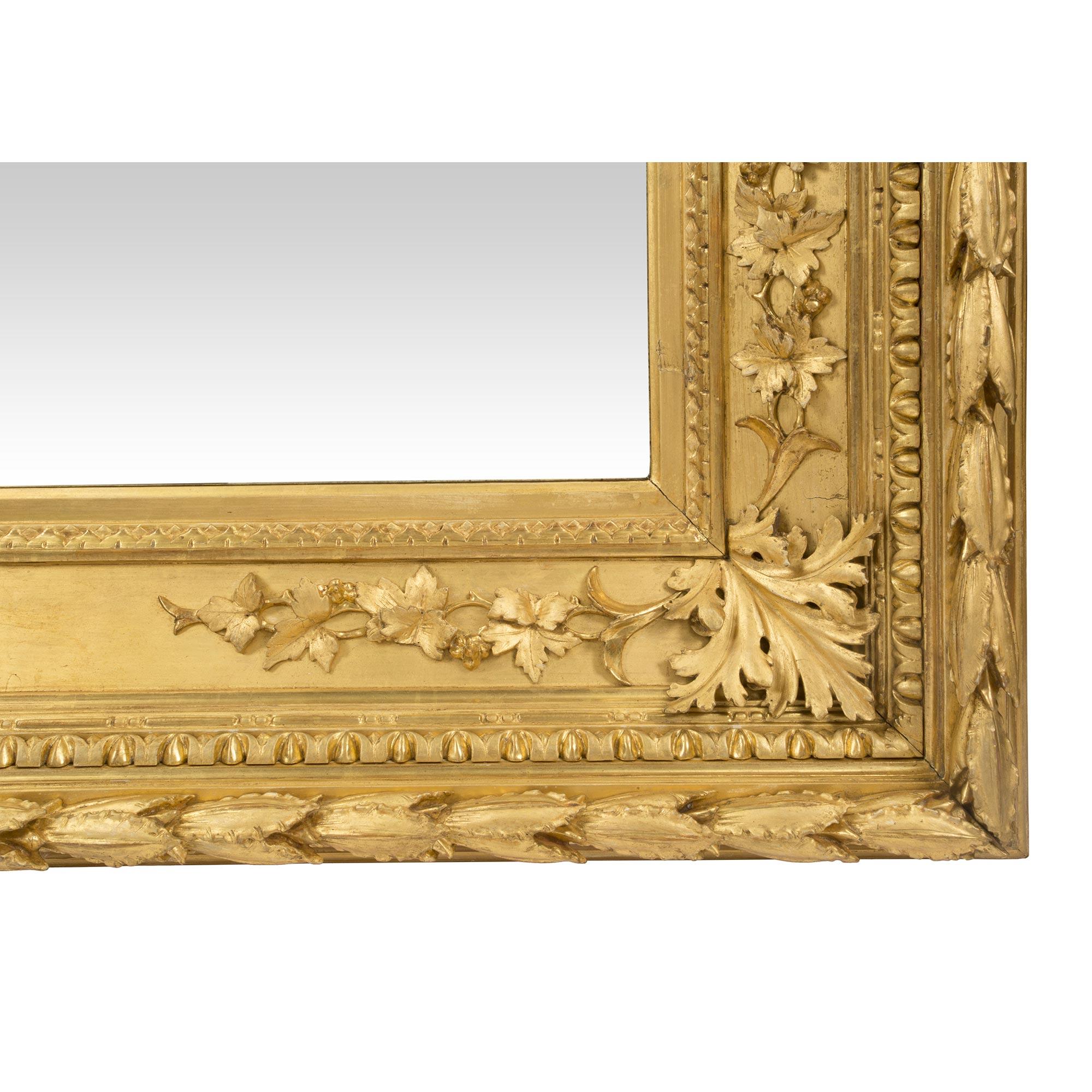 Italian Early 19th Century Louis XVI St. Giltwood Mirror 2