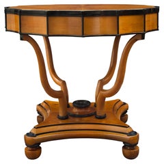 Italian Early 19th Century Neo-Classical St. Cherry and Ebony Side Table