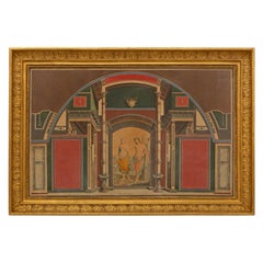 Italian Early 19th Century Neo-Classical St. Engraving of Villa Negroni