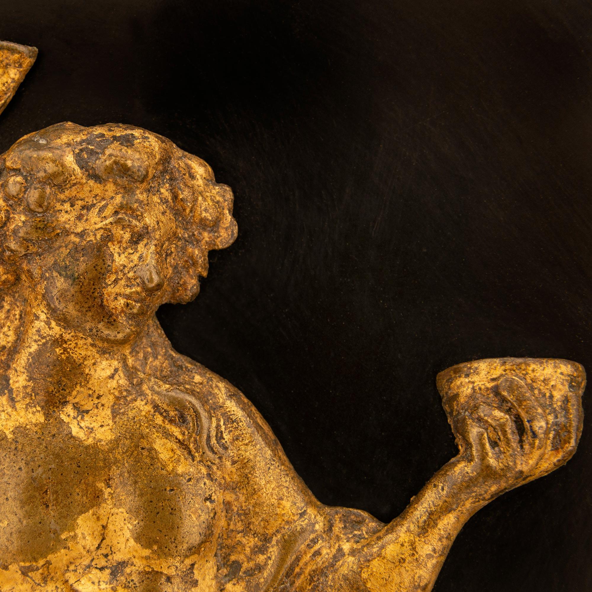 19th Century Italian early 19th century Neo-Classical st. marble and Ormolu plaque For Sale