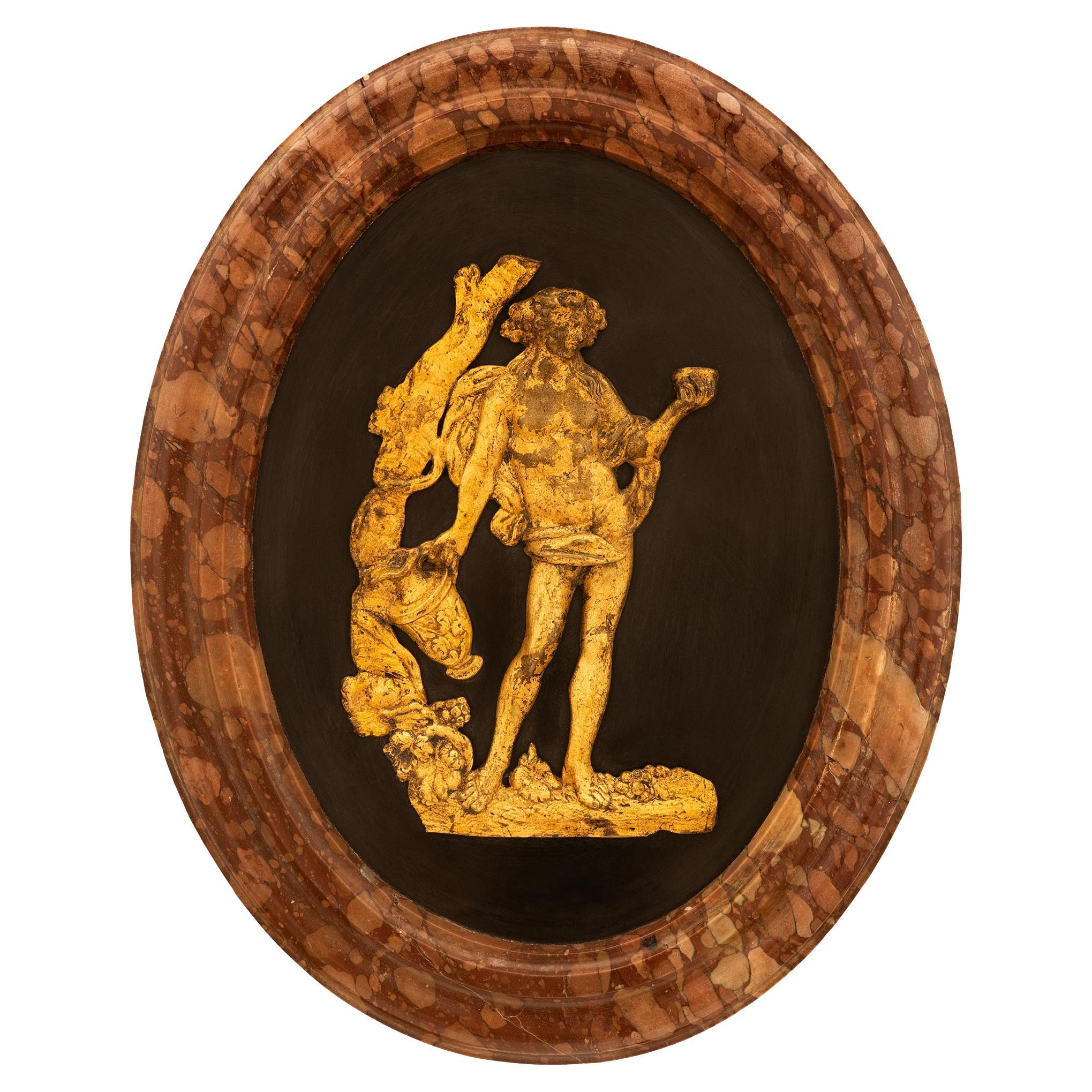 Italian early 19th century Neo-Classical st. marble and Ormolu plaque