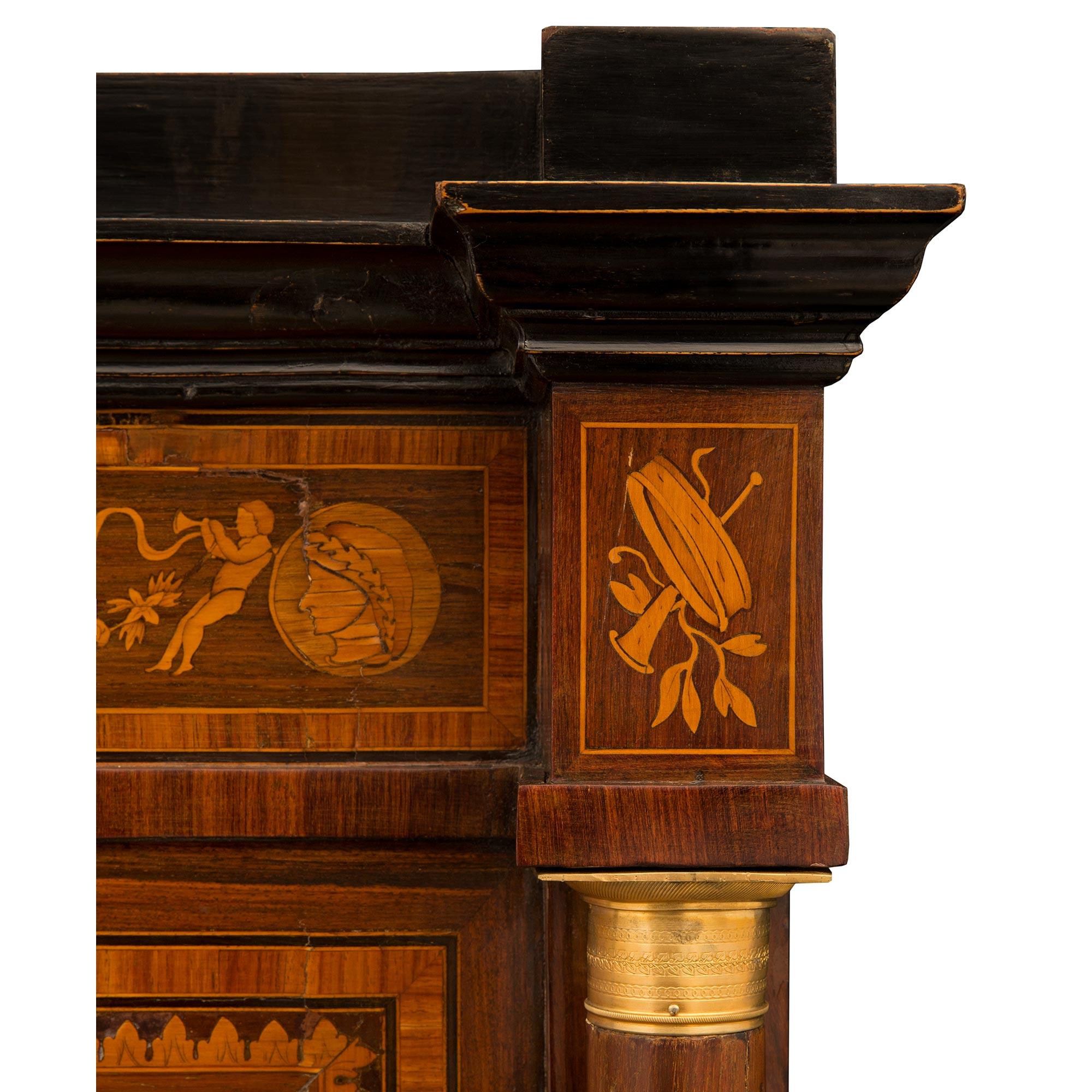 Italian Early 19th Century Neo-Classical St. Ormolu, Fruitwood Chest For Sale 1