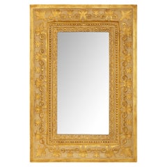 Italian early 19th century Neo-Classical st. patinated and Giltwood mirror