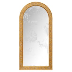 Italian early 19th century Neo-Classical st. patinated wood and Giltwood mirror