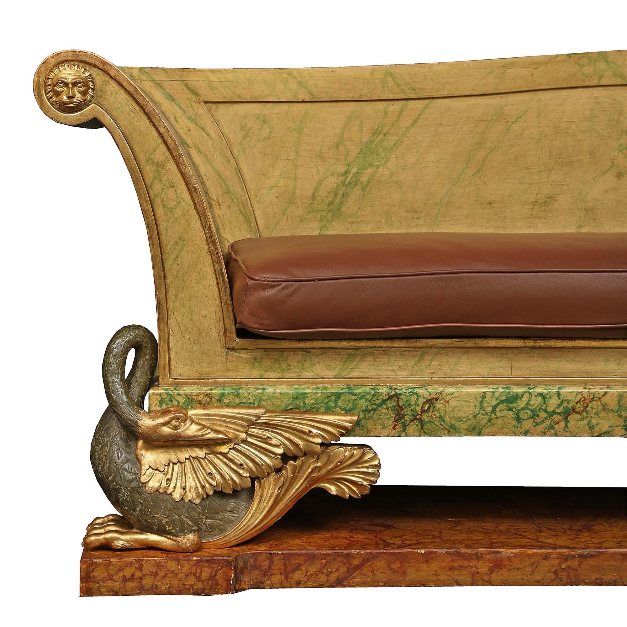 Italian Early 19th Century Neo-Classical St. Settee In Good Condition For Sale In West Palm Beach, FL