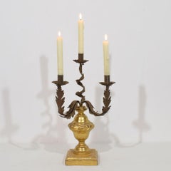 Italian early 19th Century Neoclassical Giltwood Candleholder
